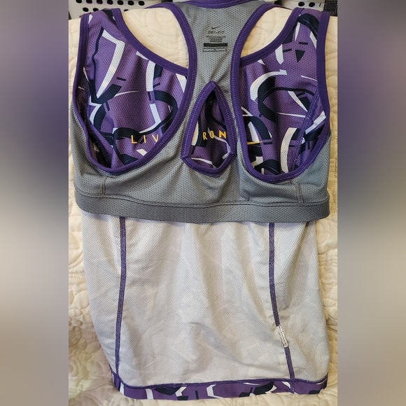 Nike LIVESTRONG Purple and Yellow Tank Top With Built In Bra - Picture 7 of 7